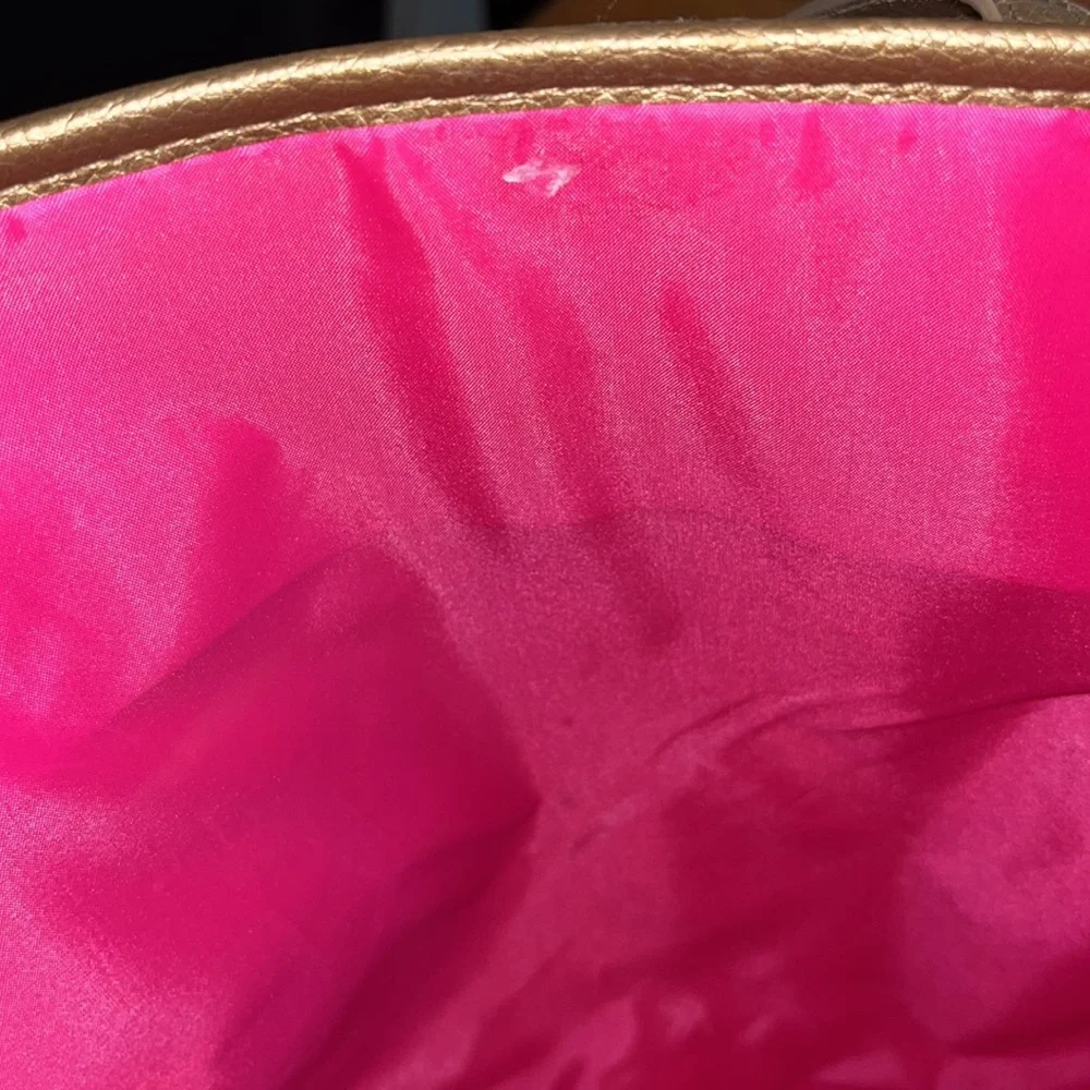 Mystic Divine Pink & Blue Tote with Gold Handles - Picture 13 of 17